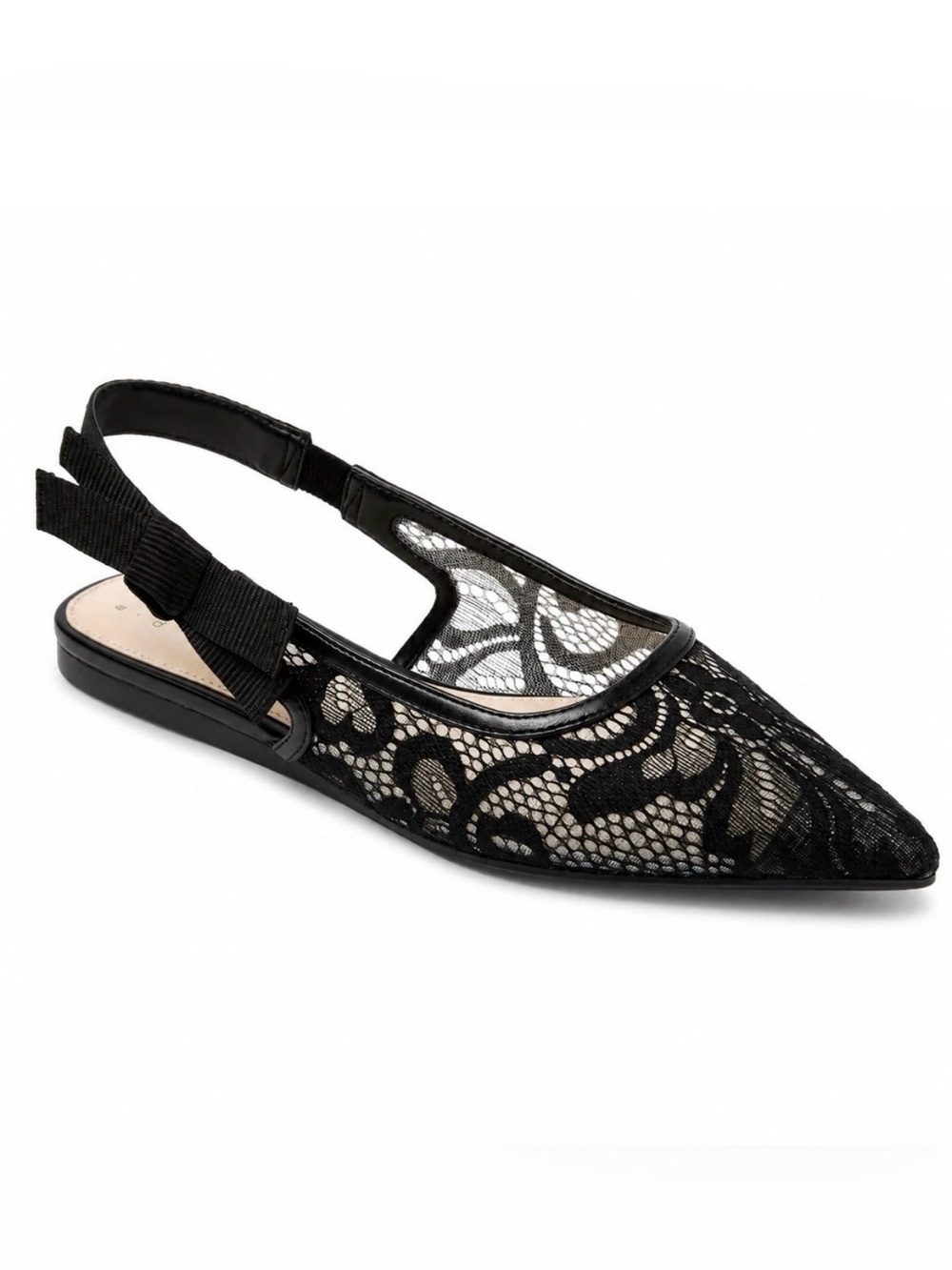A New Day Black London Lace Flats